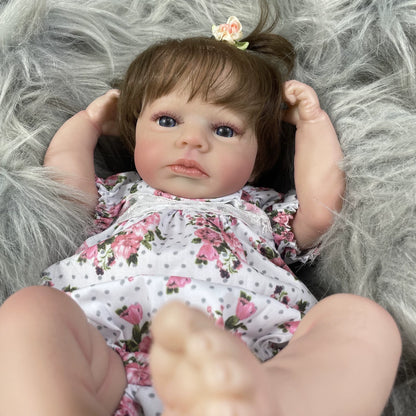 20 Inches Short Hair Soft Body Sleeping Reborn Doll Loulou