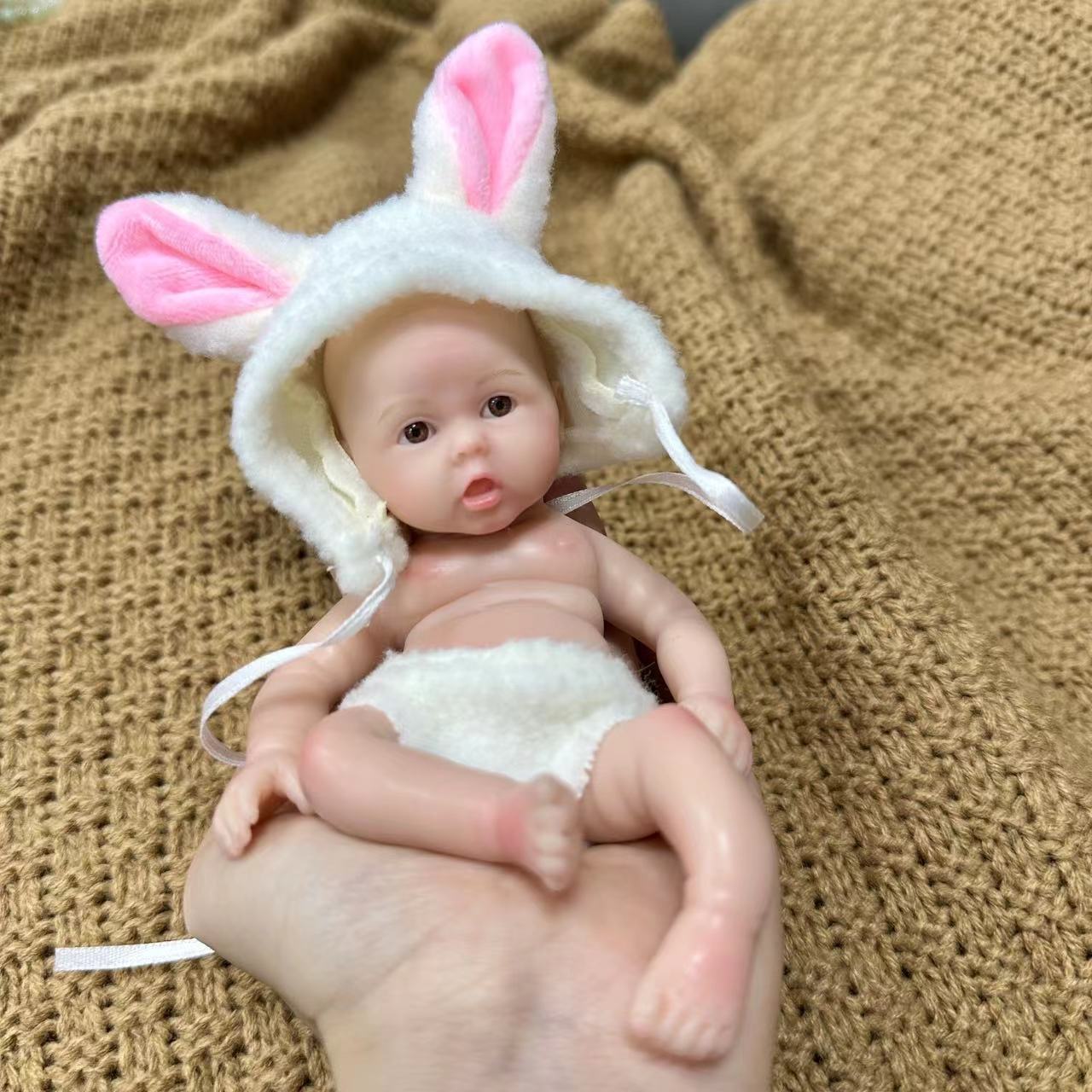 15cm Open Eyes Mini Full Silicone Reborn Doll Girl/Boy