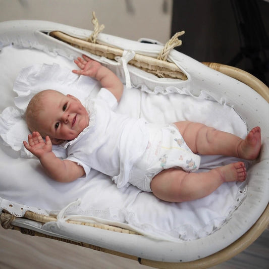 55cm Open Eyes Soft Body Smile Reborn Baby- Shaya