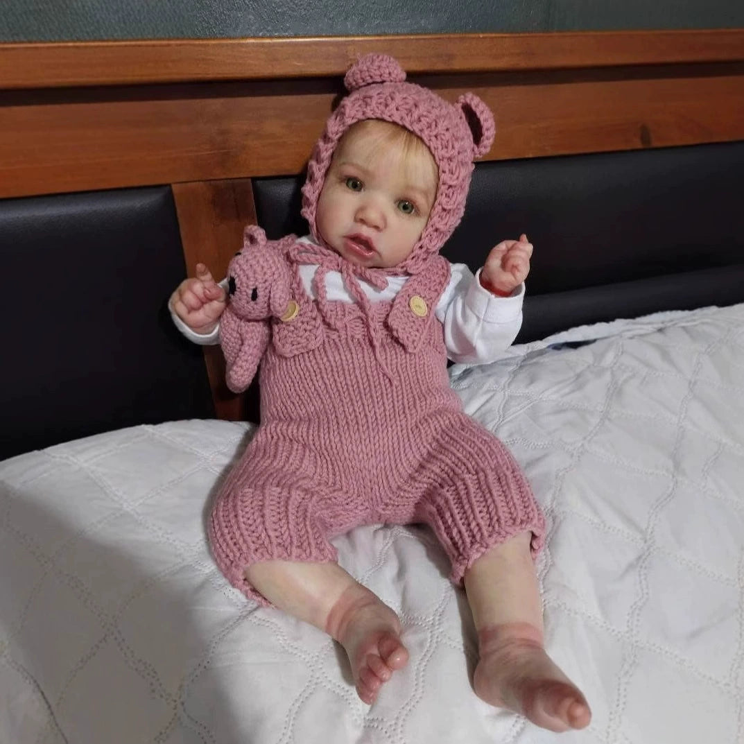 22'' Realistic Kitty Open Eyes Reborn Baby Doll Girl -Saskia