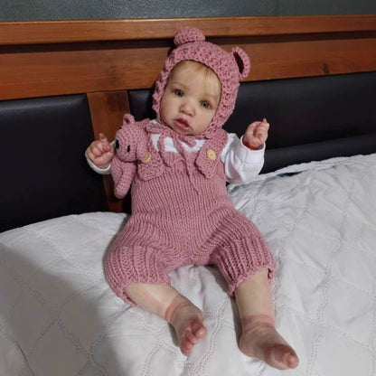 22'' Realistic Kitty Open Eyes Reborn Baby Doll Girl -Saskia