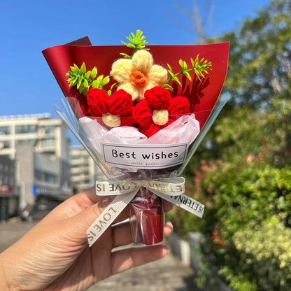 Mini Crochet Flower Bouquet