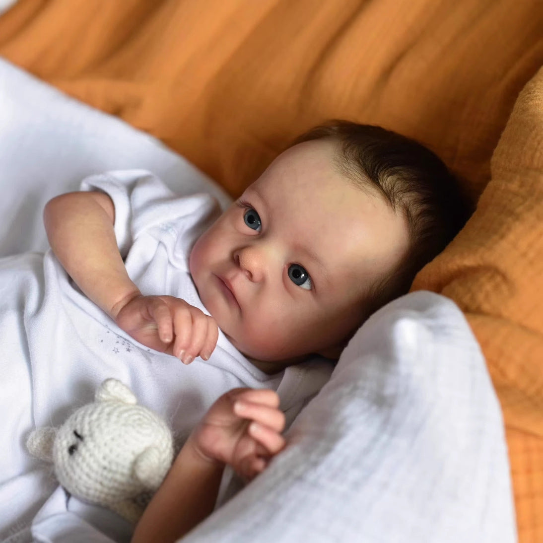 40cm Realistic Open Eyes Short Hair Reborn Doll Tink