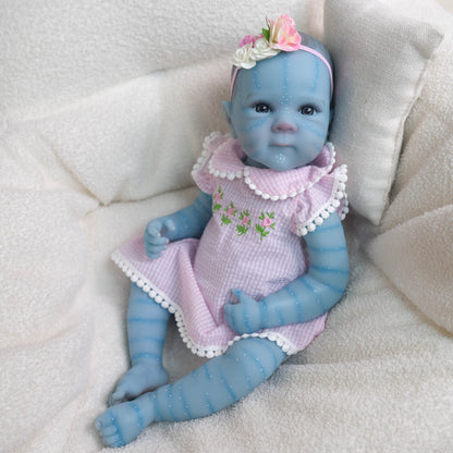 45cm Lifelike Bettie Reborn Avatar Baby Girl In Purple Outfits