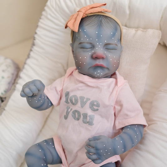 19 Inches Closed Eyes Reborn Avatar Baby Girl-Levi