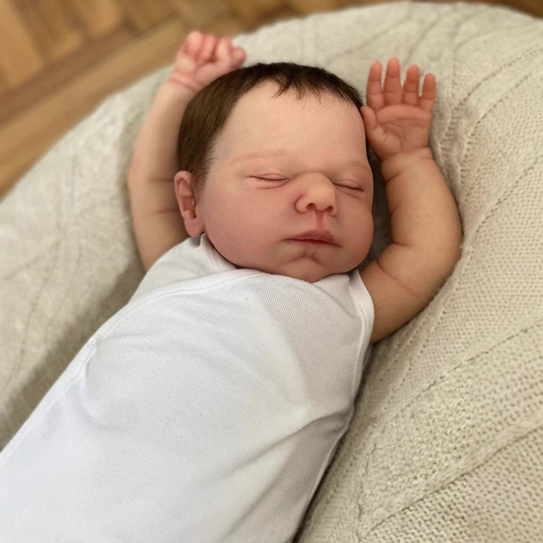50cm Realistic Closed Eyes Short Hair Reborn Dolls Miley