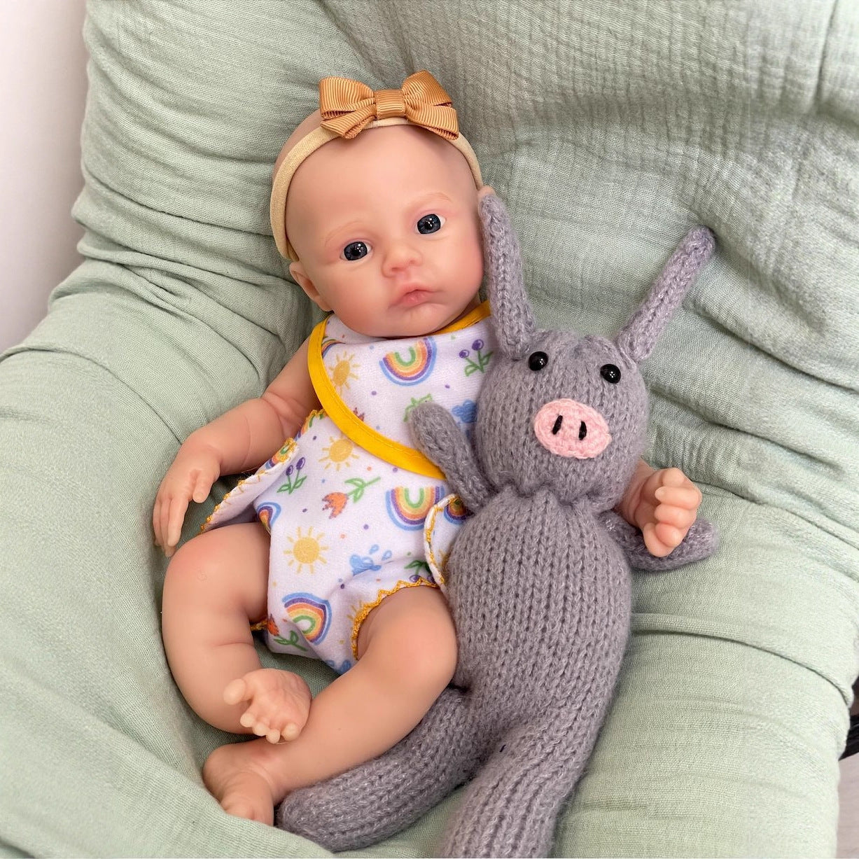 30cm Soft Silicone Open Eyes Reborn Baby Girl- Meadow