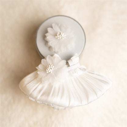 Beautiful Bubble Dress and Headband 2-Piece Set for 15cm Mini Reborn Dolls