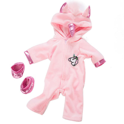 17-18 Inches Cartoon Unicorn Reborn Doll Clothes(Only Clothes, no doll)