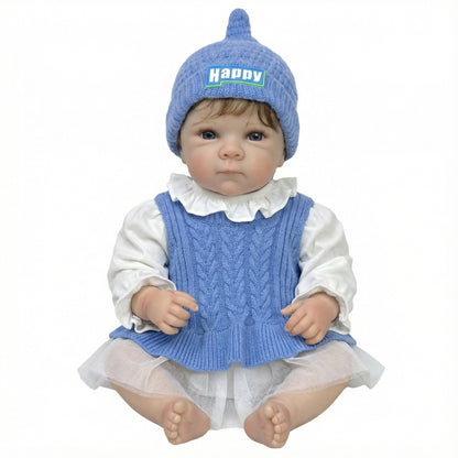 18 Inches Lifelike Blue Eyes Bettie Reborn Baby Girl in Bue Sweater