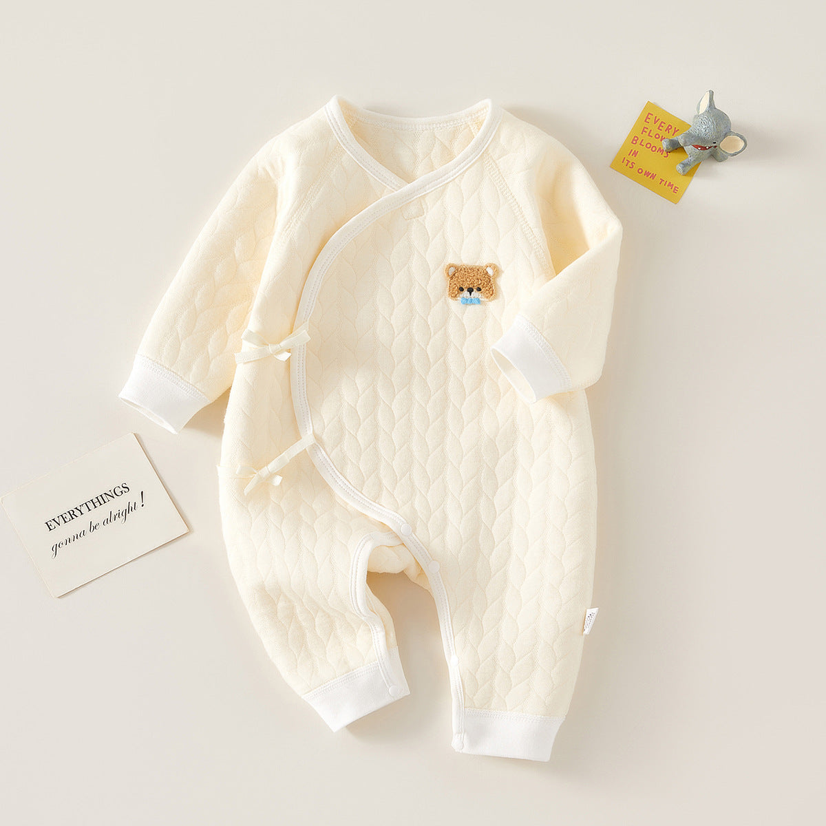 Bear Head Long Sleeve Warm Romper for 20-27 Inches Reborn Dolls