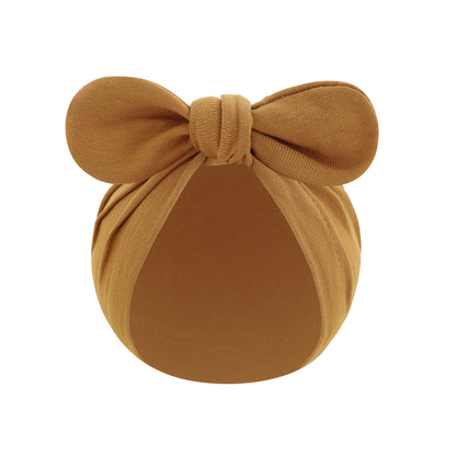 Solid Color Baby Bandana Knotted Pullover Hat