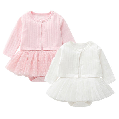 Two-piece suspender Dress and jacket set for 22 Inches Dolls