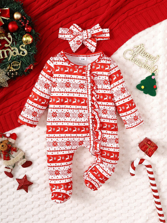 Christmas Jumpsuit Set for 21-24 Inch Reborn Dolls