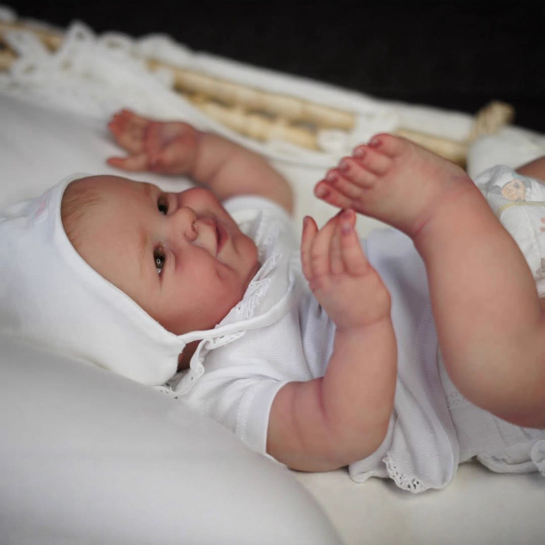 55cm Open Eyes Soft Body Smile Reborn Baby- Shaya