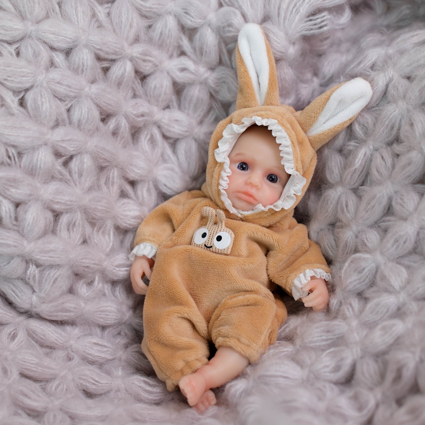 6 Inch Open Eyes Mini Silicone Reborn Doll Girl-Loulou