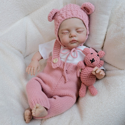 18 Inches Lifelike Soft Body Closed Eyes Irys Reborn Doll