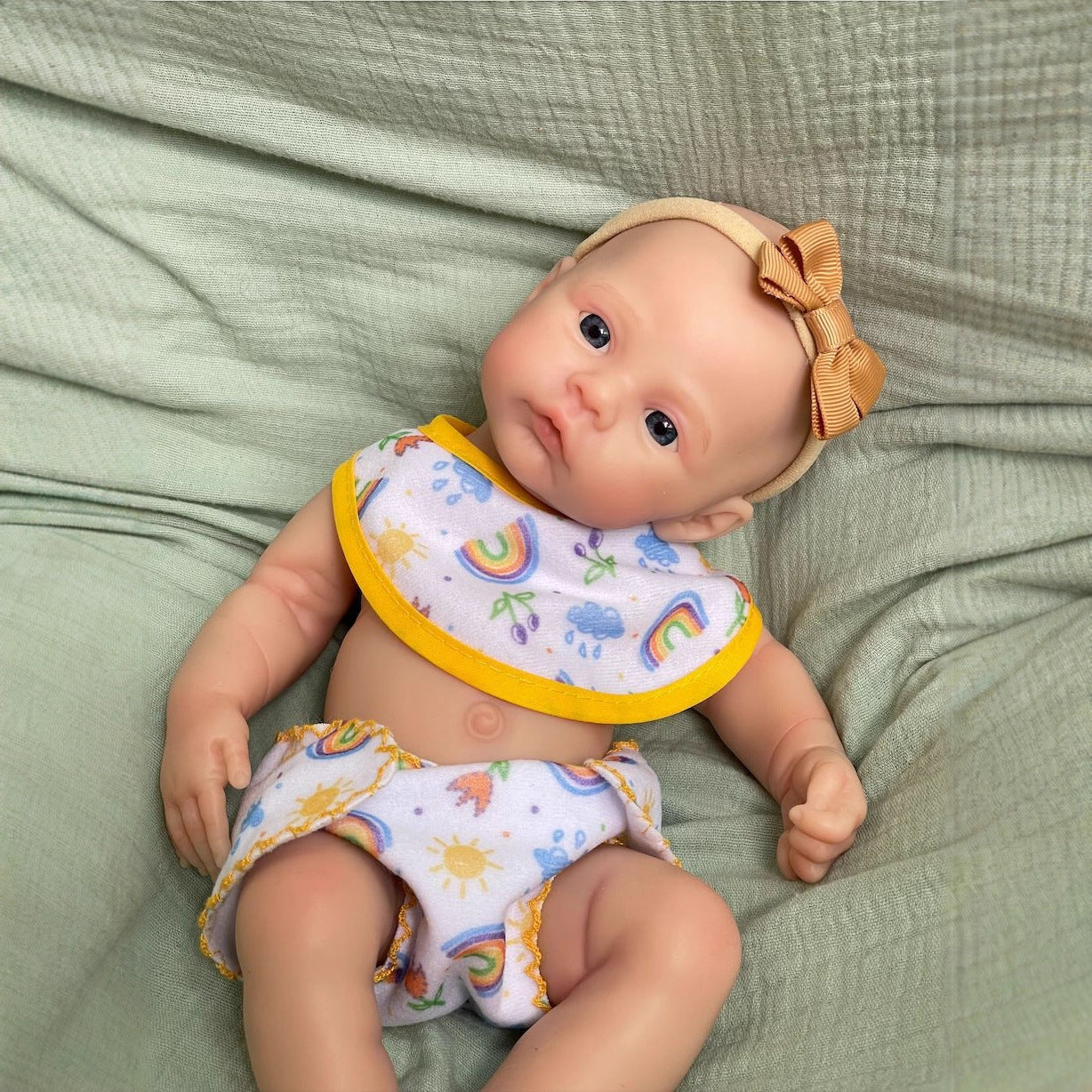 30cm Soft Silicone Open Eyes Reborn Baby Girl- Meadow