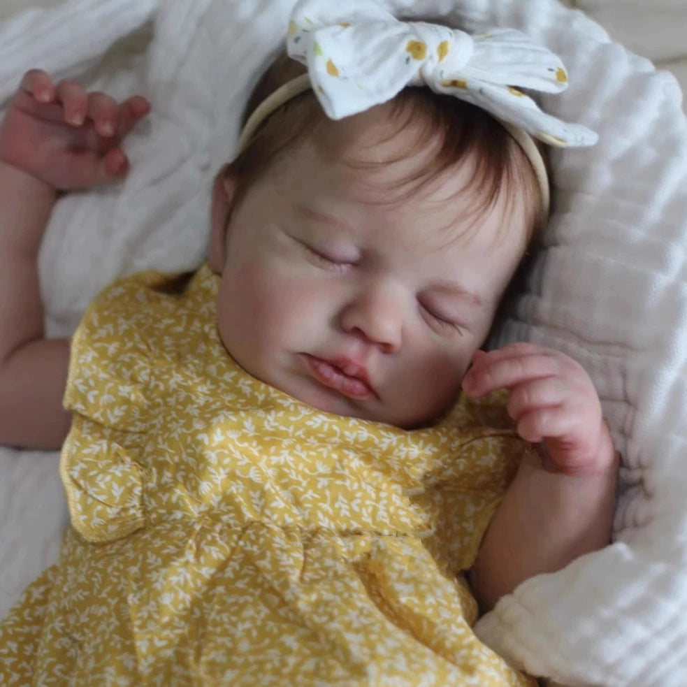 50cm Realistic Closed Eyes Soft Body Reborn Doll-Loulou