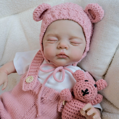18 Inches Lifelike Soft Body Closed Eyes Irys Reborn Doll