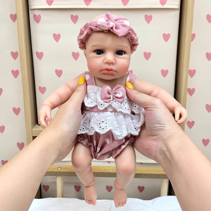 30cm Lifelike Open Eyes Silicone Reborn Doll Girl-Loulou