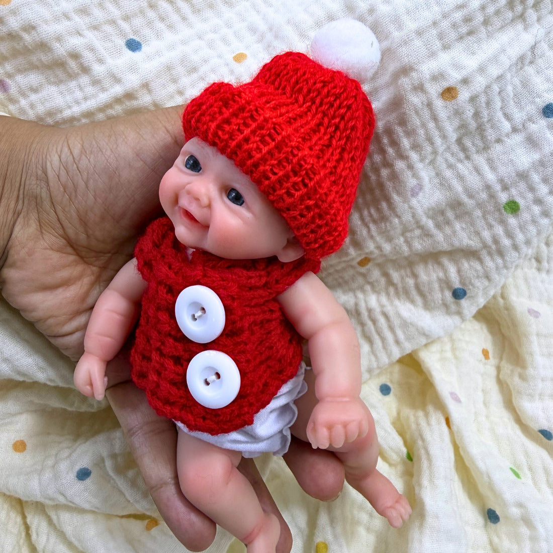 6 Inch Open Eyes Full Silicone Mini Vivienne Reborn Dolls Triplets