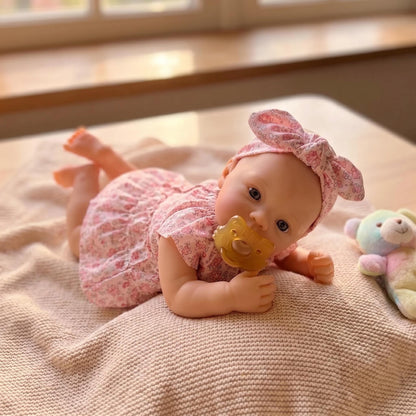 18 Inches Realistic Full Silicone Meadow Reborn Doll Girl in Floral Dress