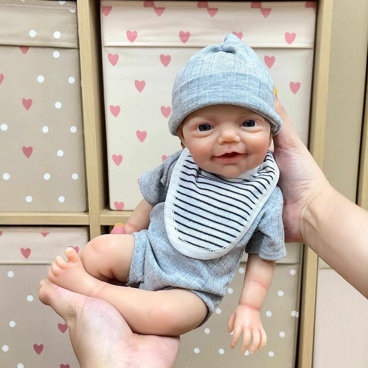 30cm Lifelike Smile Full Silicone Reborn Doll - Charlie