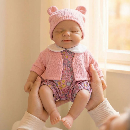30cm Full Silicone Pascale Reborn Doll Girl In Pink Clothes