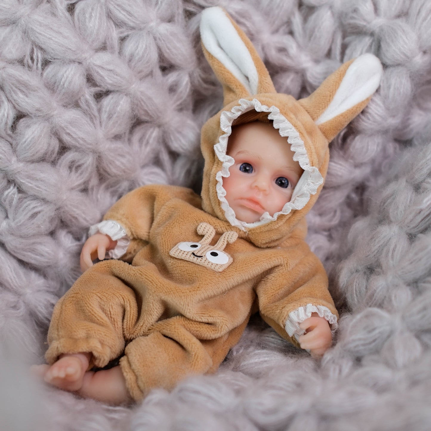 6 Inch Open Eyes Mini Silicone Reborn Doll Girl-Loulou