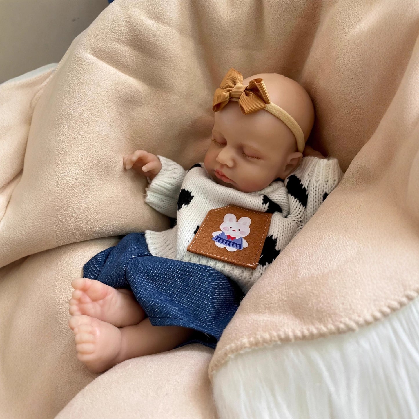30cm Lifelike Full Silicone Asleep Loulou Reborn Doll Girl/Boy