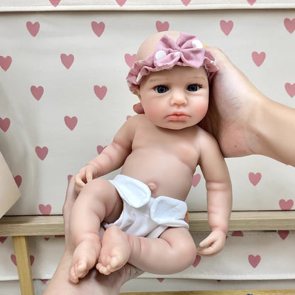 30cm Lifelike Open Eyes Silicone Reborn Doll Girl-Loulou