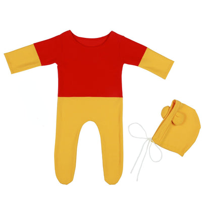 Bear Bonnet and Pajama 2-Piece Set for 18-20 Inches Dolls