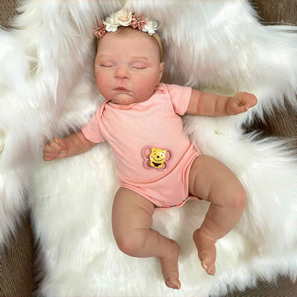 20 Inch Tracy Lifelike Sleeping Reborn Dolls With Pink Clothes- Peaches