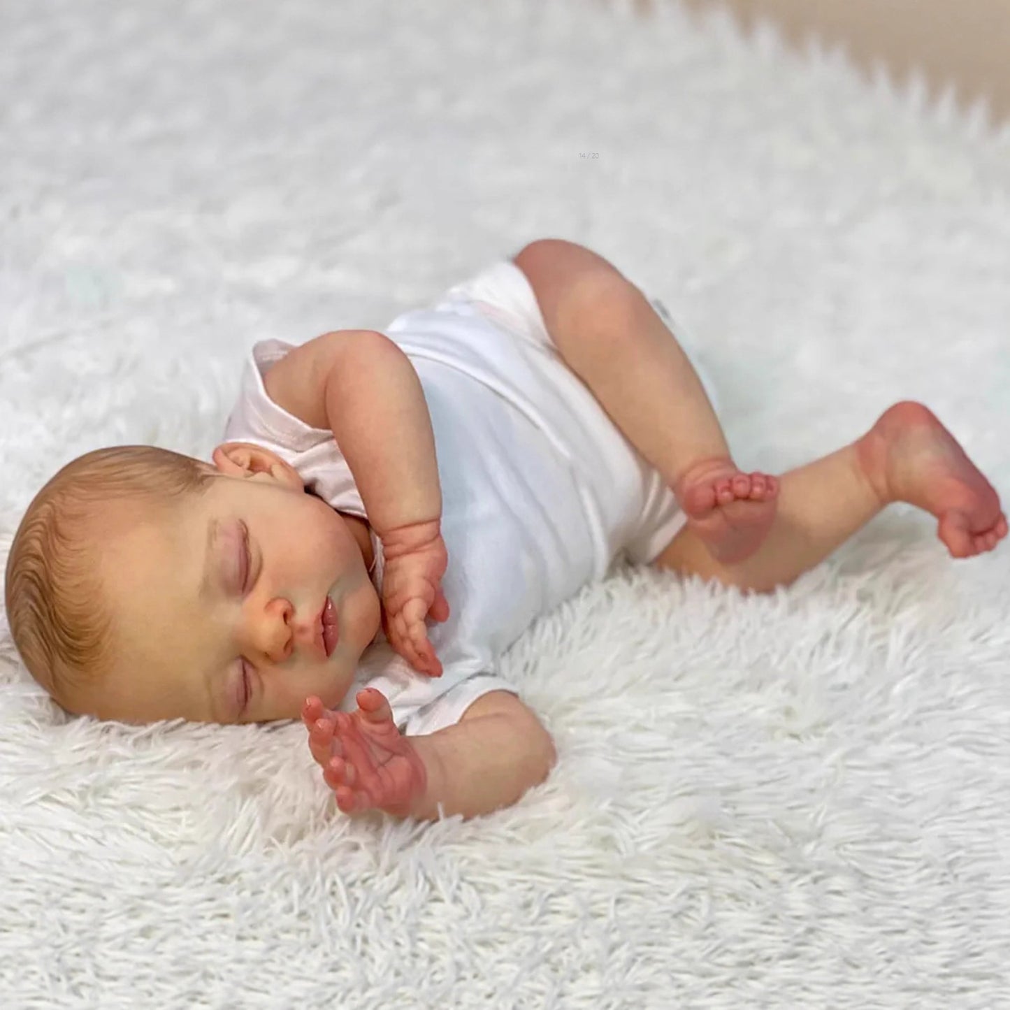 18 Inches Lifelike Soft Body Closed Eyes Reborn Doll Irys