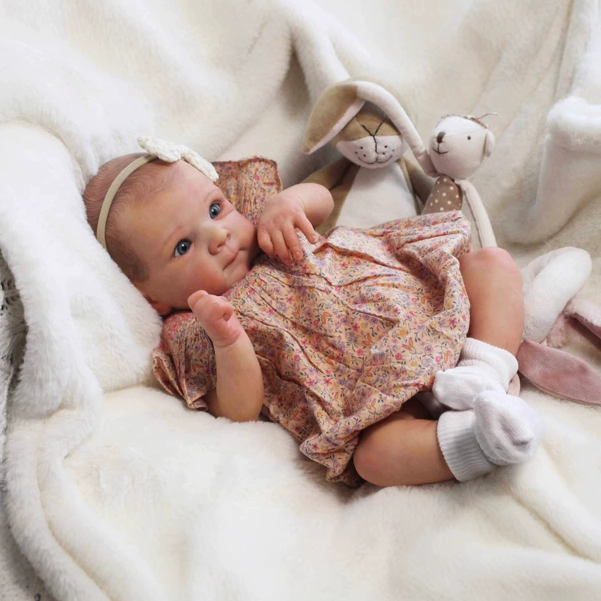 18 Inches Blue Eyes Cuddly Reborn Baby Girl-Bettie
