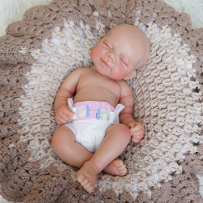 18 Inches Realistic Full Silicone Pascale Reborn Doll Girl in Pink Dress
