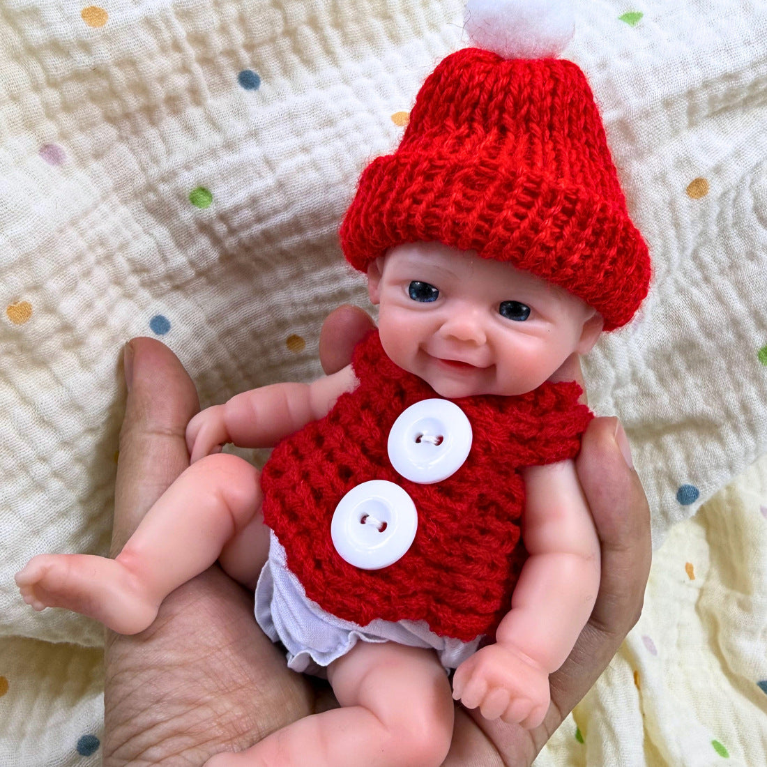 6 Inch Open Eyes Full Silicone Mini Vivienne Reborn Dolls Triplets
