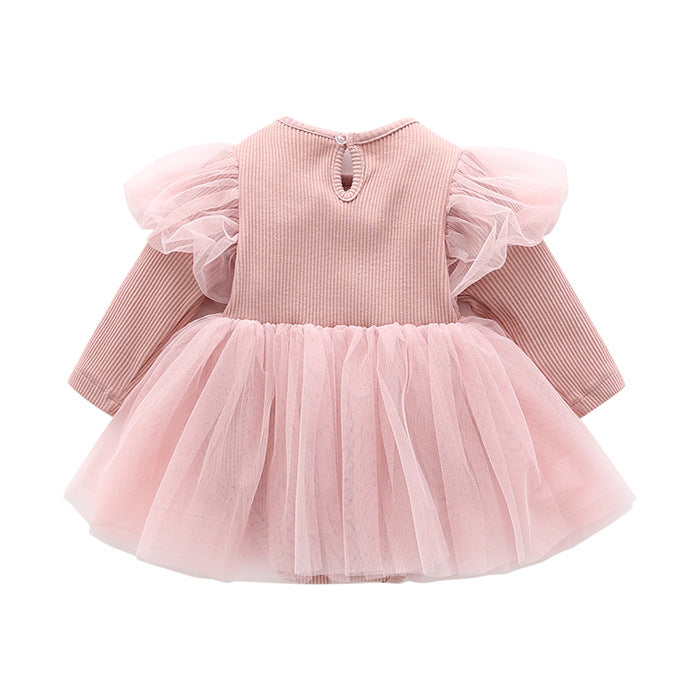 long sleeve suspender Dress and Headband 2-Piece set for 22 Inches Dolls