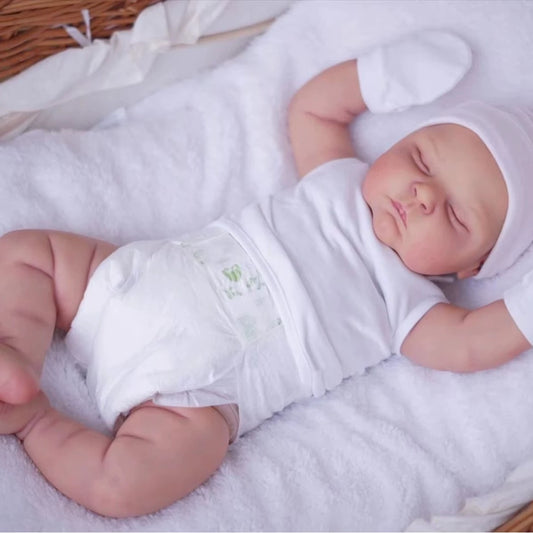 20 Inches Gene Lifelike Soft Body Sleeping Reborn Doll- Peaches