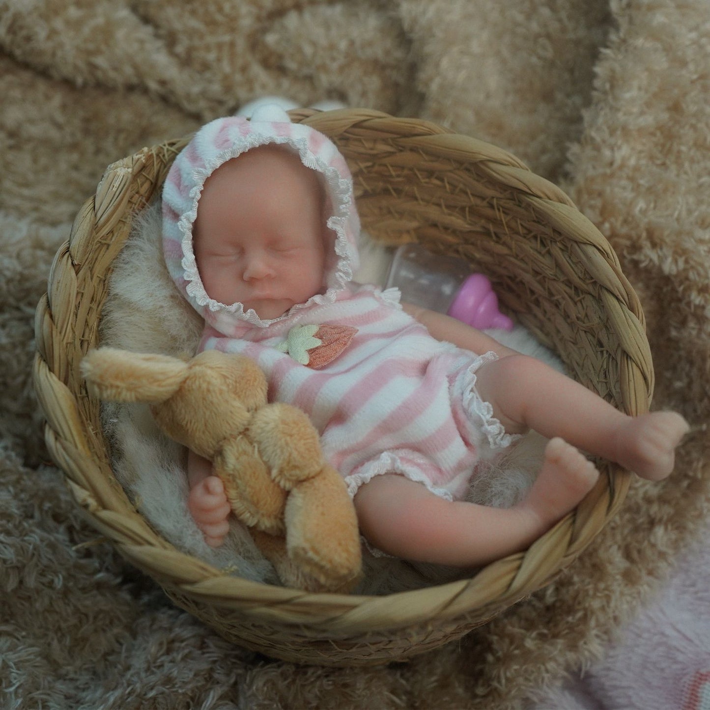 6 Inch Closed Eyes Mini Reborn Doll Boy/Girl-levi