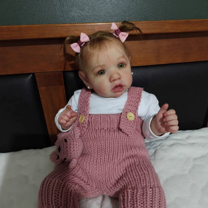 22'' Realistic Kitty Open Eyes Reborn Baby Doll Girl -Saskia