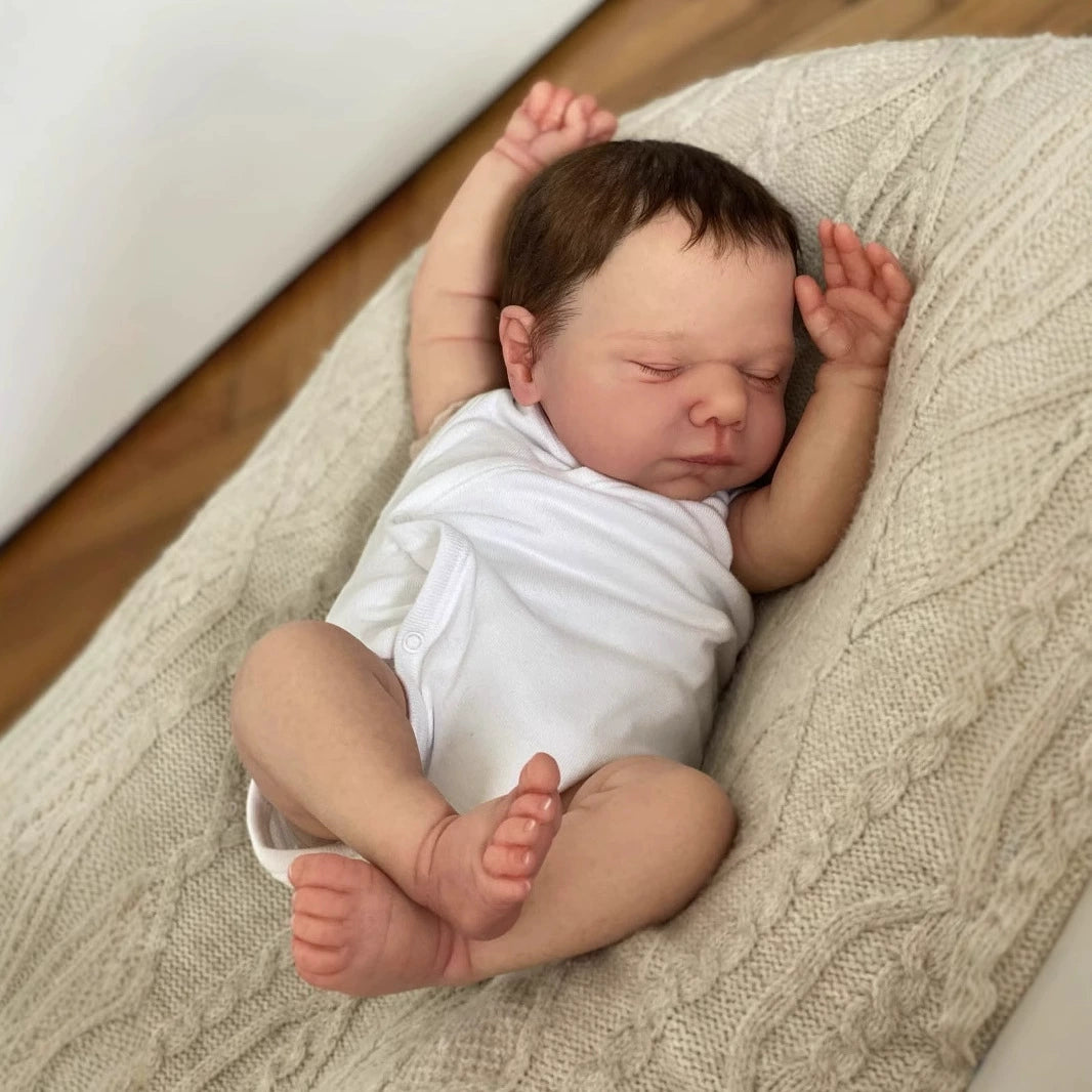50cm Realistic Closed Eyes Short Hair Reborn Dolls Miley
