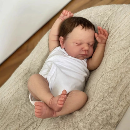 50cm Realistic Closed Eyes Short Hair Reborn Dolls Miley