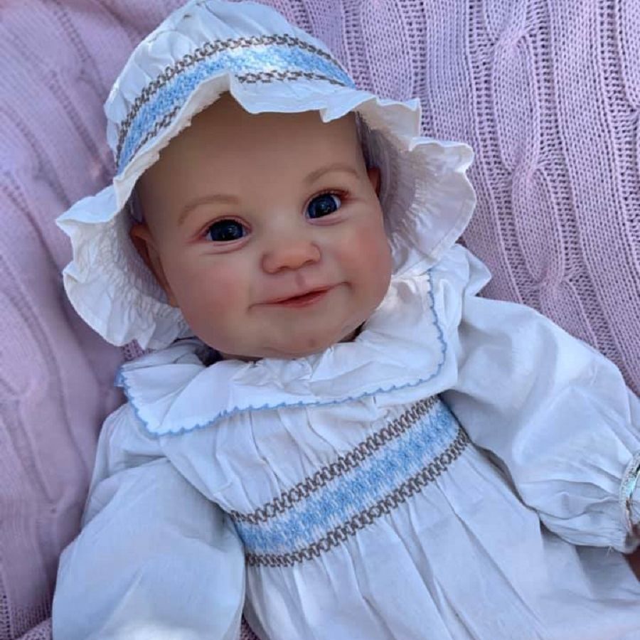 60cm Soft Body Blue Eyes Cuddly Reborn Doll- Maddie