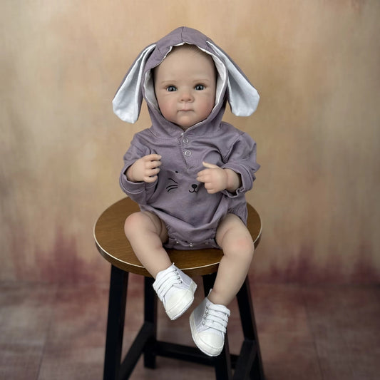 45cm Lifelike Vinyl Body Blue Eyes Bettie Reborn Baby Girl