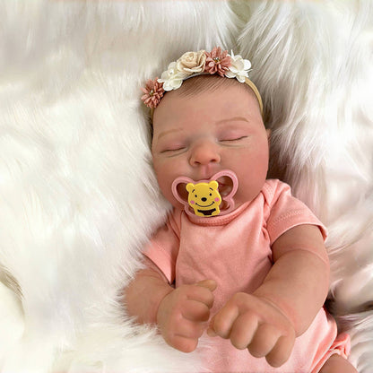 20 Inch Tracy Lifelike Sleeping Reborn Dolls With Pink Clothes- Peaches