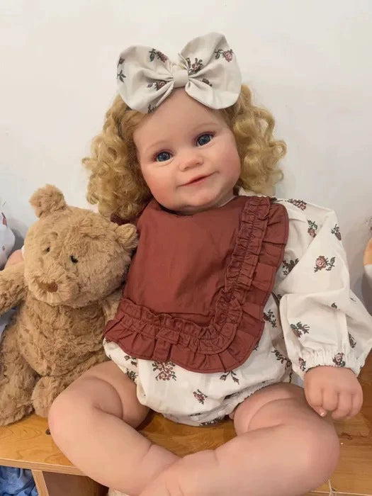 24 inches Lifelike Blonde Hair Smile Reborn Baby Girl-Maddie
