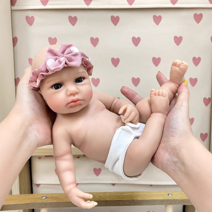 30cm Lifelike Open Eyes Silicone Reborn Doll Girl-Loulou