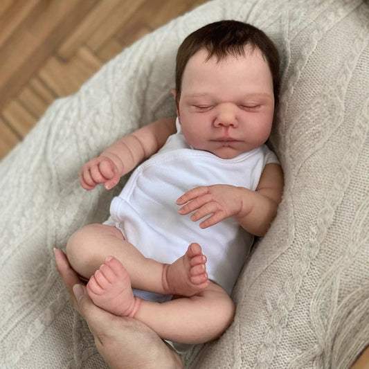 50cm Realistic Closed Eyes Short Hair Reborn Dolls Miley